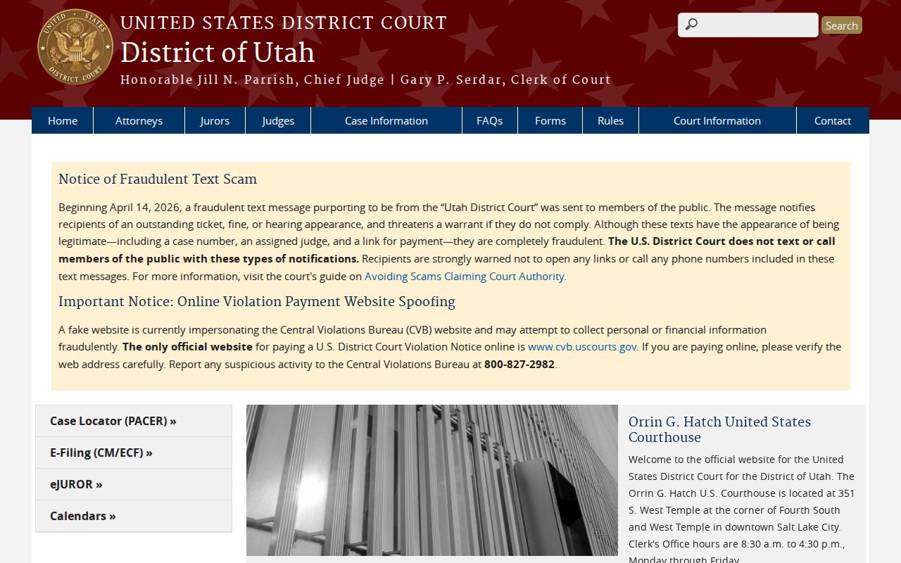 Millard County arrest warrant distinction: U.S. District Court for Utah